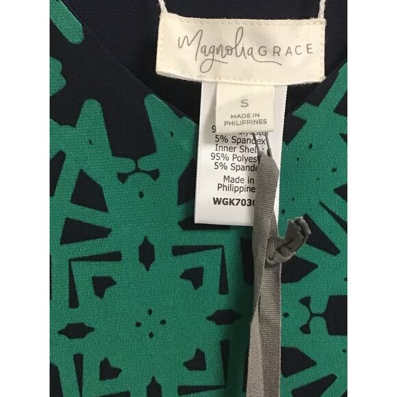 Magnolia Grace Blue and Green Reversible Dress‎ Size S - Picture 7 of 9